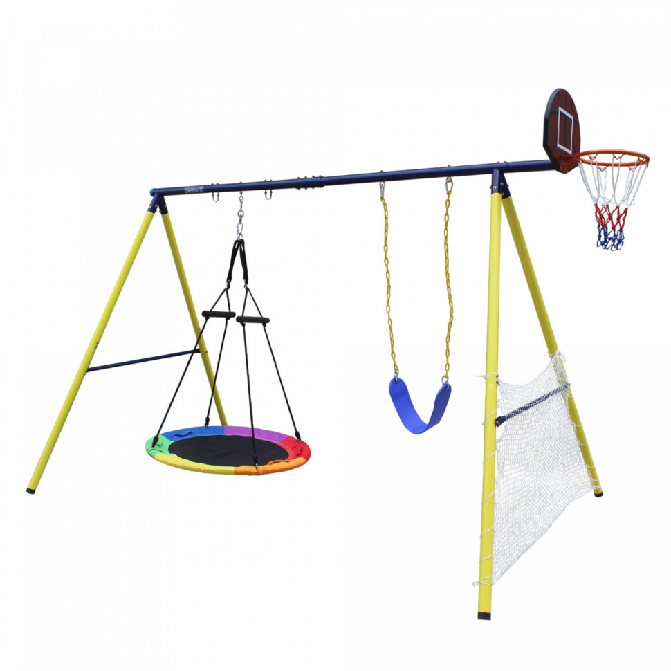 Комплекс уличный игровой с воротами UNIX FIT 4 в 1 Yellow Комплекс уличный игровой с воротами UNIX FIT 4 в 1 Yellow